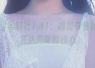 黑料社1.41：略显奇怪的采访，直达趣味的核心